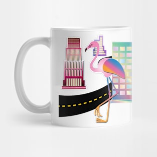 Flamingo In The City Mug